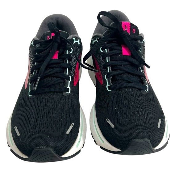 Brooks Ghost 14 Black Pink Running Shoes - Picture 4 of 9